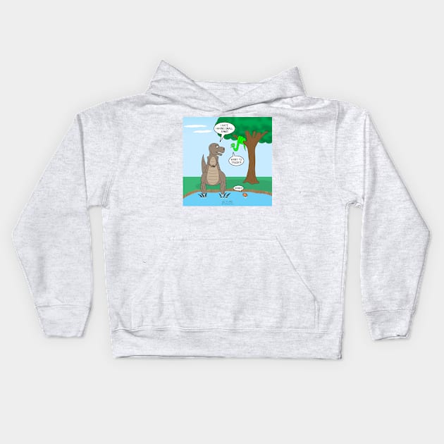 T-Rex Lament Kids Hoodie by OutToLunch